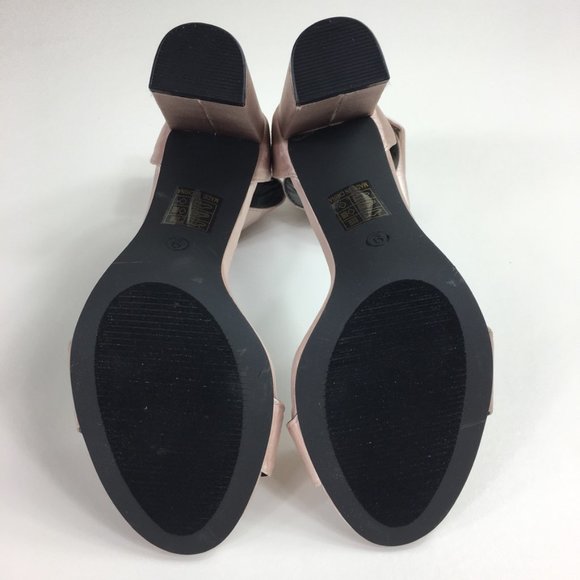 Lulu's So Me Pink Champagne Satin Heels - Picture 5 of 5